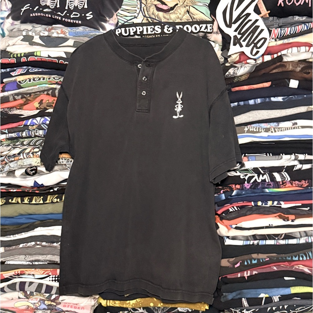 🍁 Vintage Bugs Bunny Long Sleeve  1/4 Button  🍁